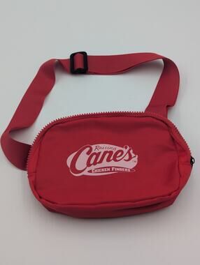 Raising Cane‘s Chicken Fingers Zip Up Fanny Pack Red With Black Interior